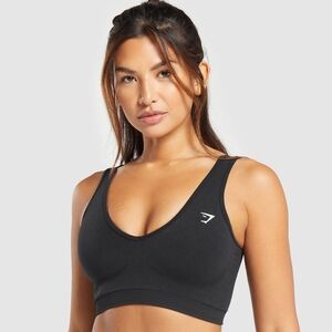 Gymshark Everyday Seamless Sports Bra Size Small‎ Black NWT In Packaging